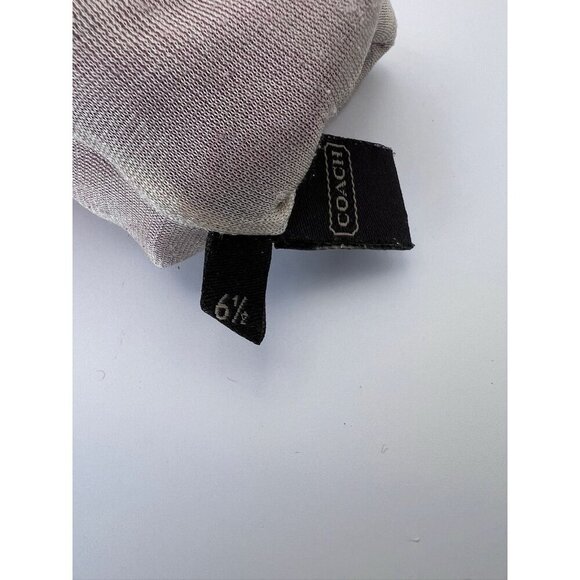 Coach Red Embellished Gloves 100% Leather Silk Lining - Picture 11 of 12